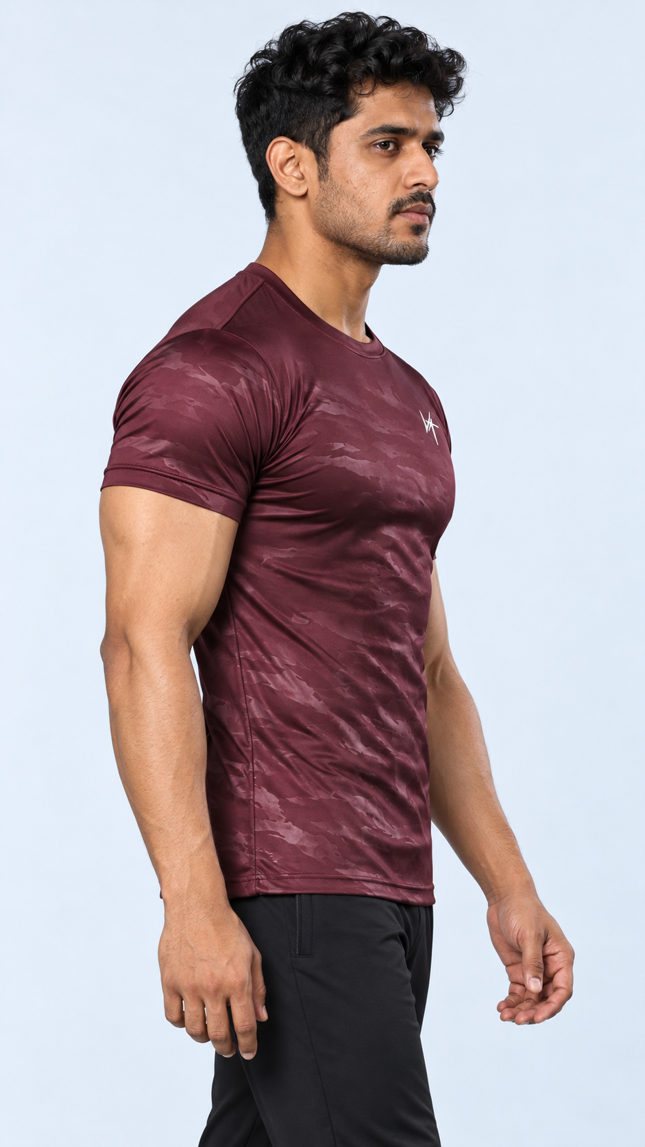 Essential Performance Tee – Burgundy Camo