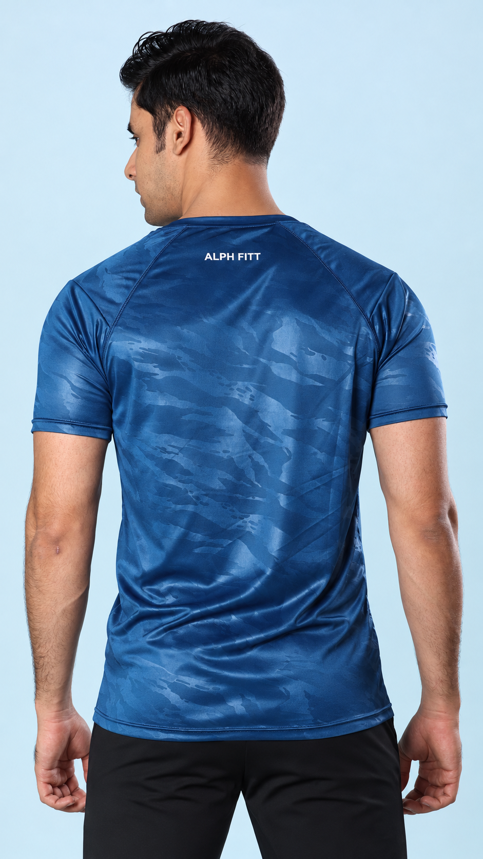 Sculpt Performance Tee – Aqua Blue