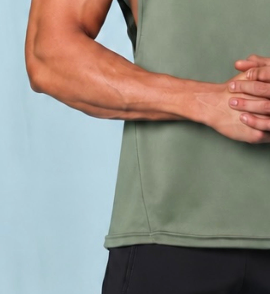 Arm Drop Training Tank – Olive Green