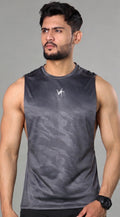 Arm Drop Training Tank – Charcoal Camo