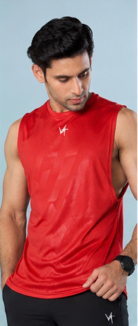 Arm Drop Training Tank – Crimson Red